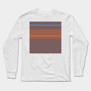 A splendid stew of Carolina Blue, Dirt, Dark Taupe, Earth and Dull Orange stripes. Long Sleeve T-Shirt